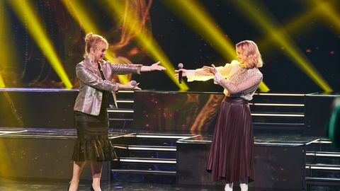 VIDEOINTERVJUU ⟩ Telemängus «Ma näen su häält» Hanna-Liina Võsaga duetti laulnud Anett Tamm: laval tõsise ilme hoidmisest on näolihased krampis