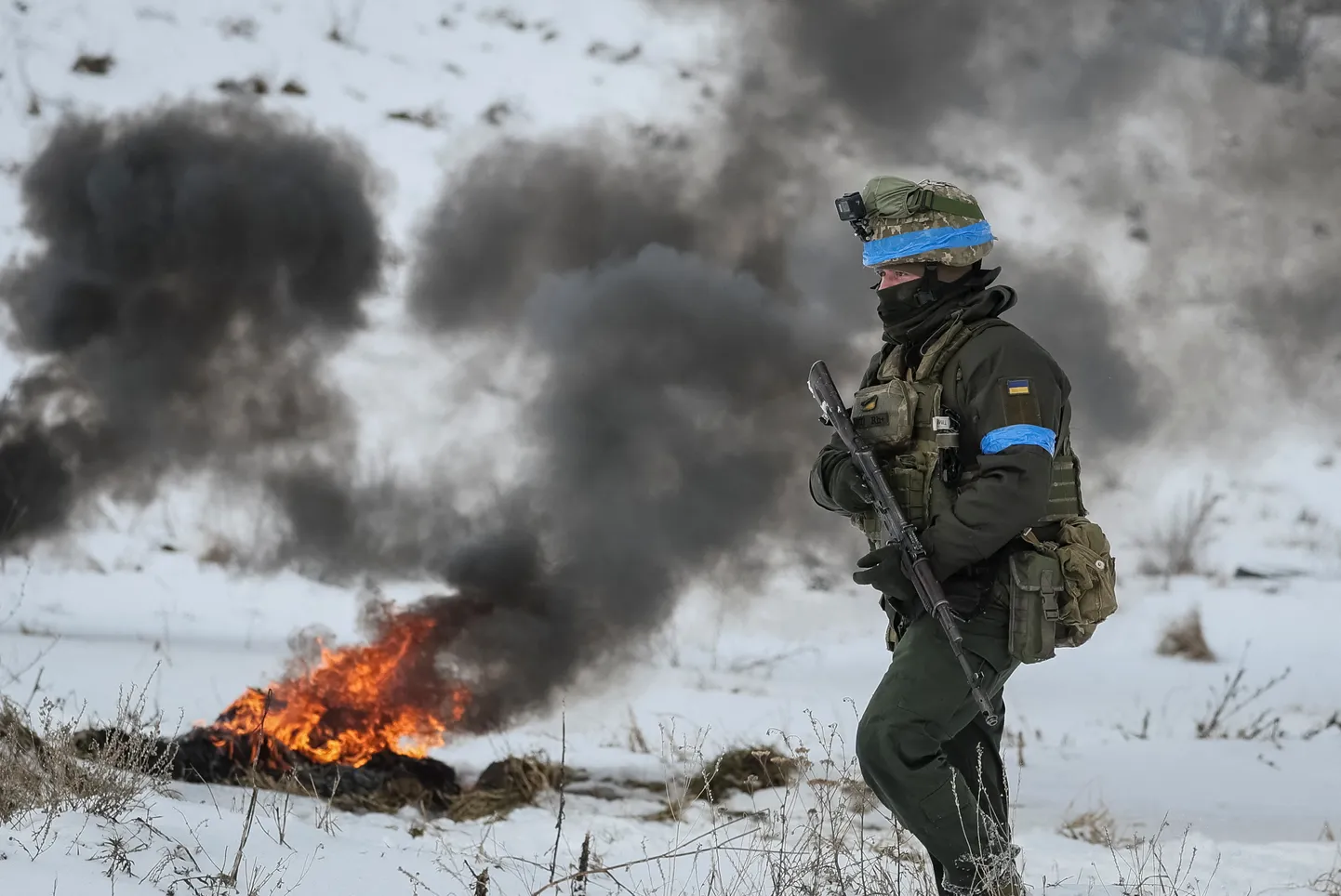 Ukraina sõdurid õppustel Sumõ piirkonnas 20. jaanuaril 2024. a.