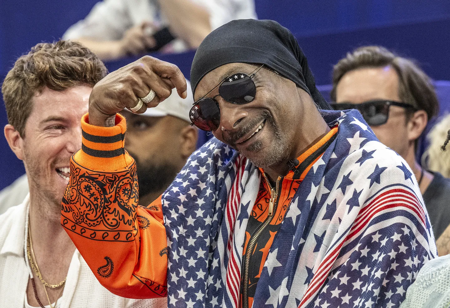 Snoop Dogg 4. augustil Pariisis meeste vehklemisturniiril vehklejate ründemeetodit jäljendamas