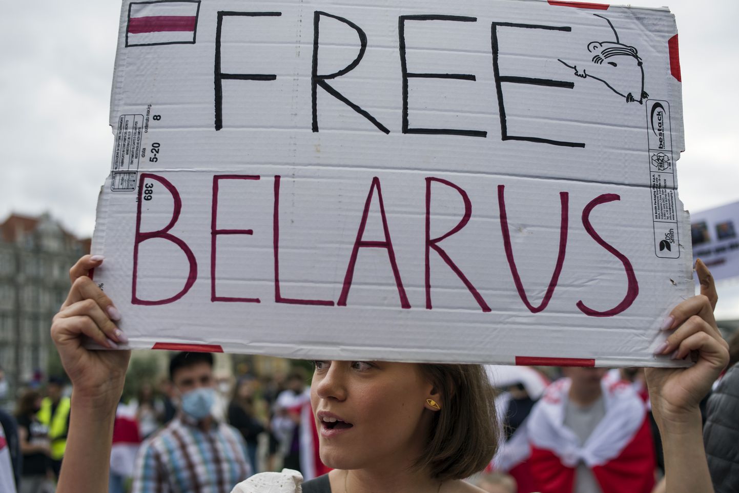 Valgevene opositsiooni toetuseks toimus meeleavaldus eile ka Varssavis.