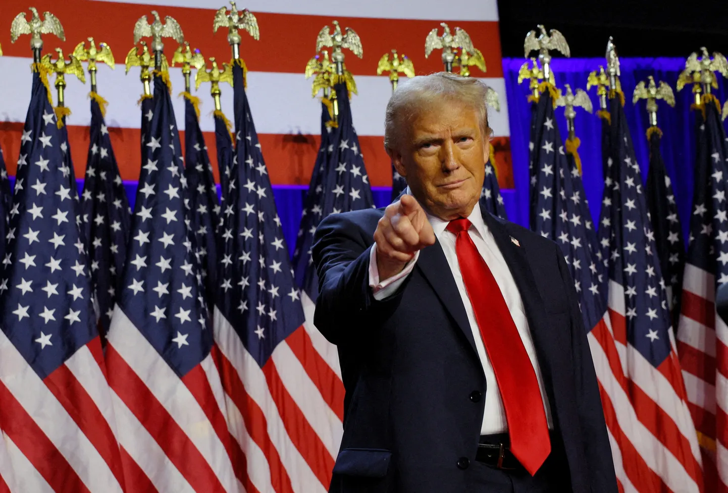 Donald Trump valimisõhtul West Palm Beachil.