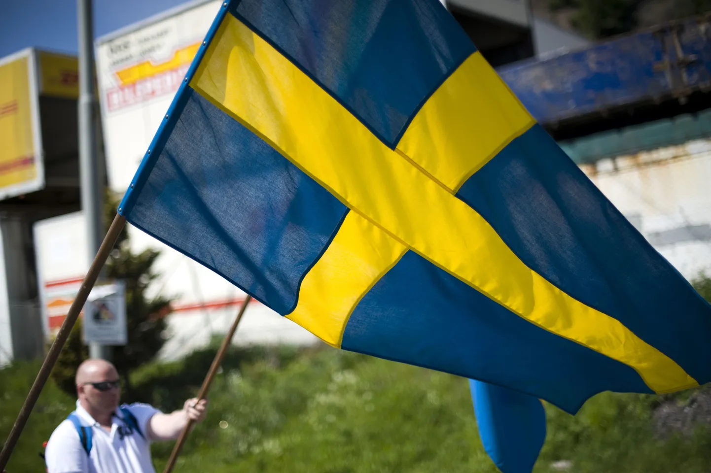 Шведский флаг. Иллюстративное фото.
