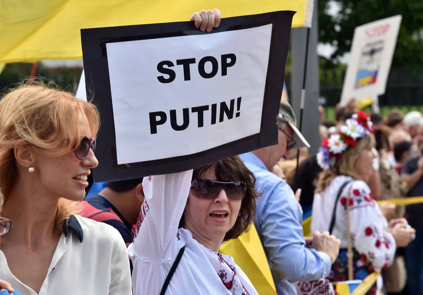 Акция против политики Путина в Вашингтоне.