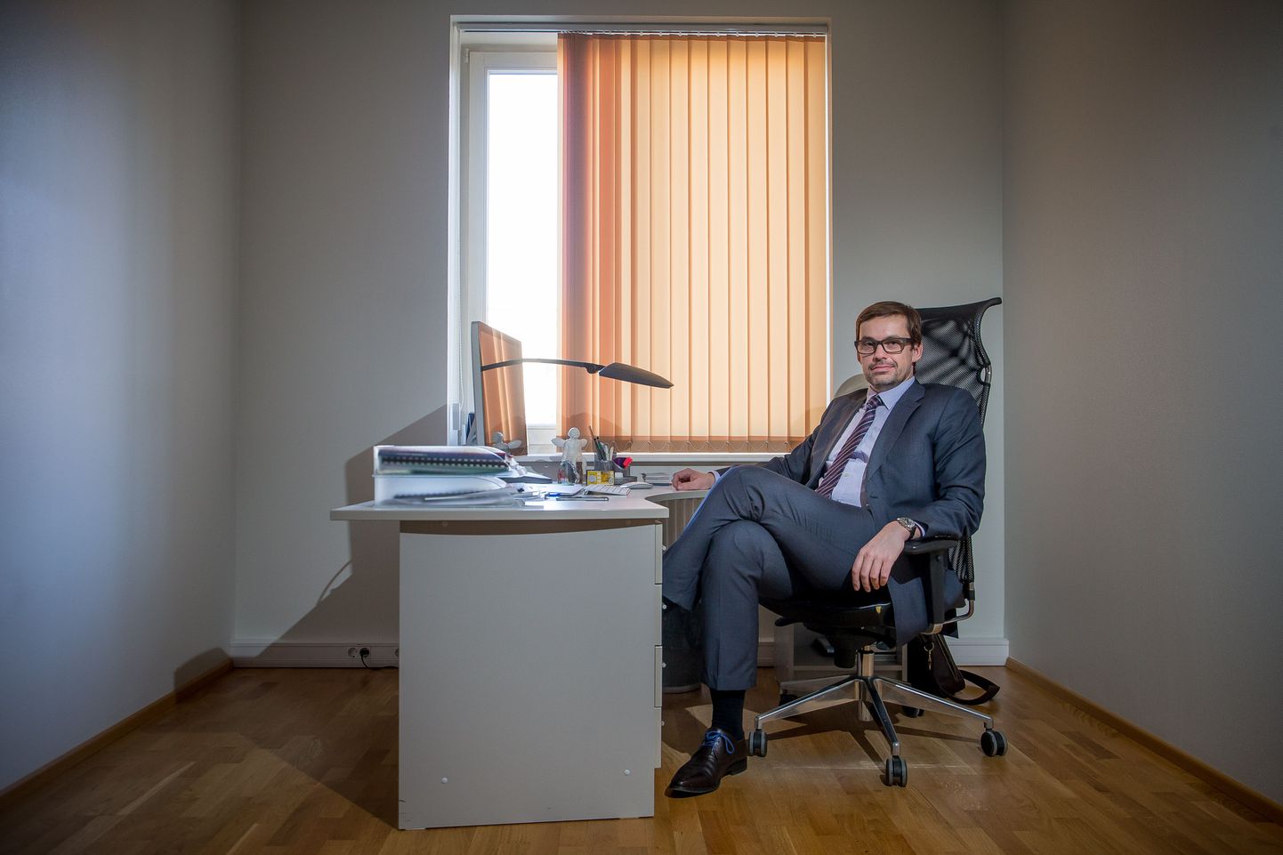 Eften kinnisvarafondi tegevjuht Viljar Arakas oma kabinetis.