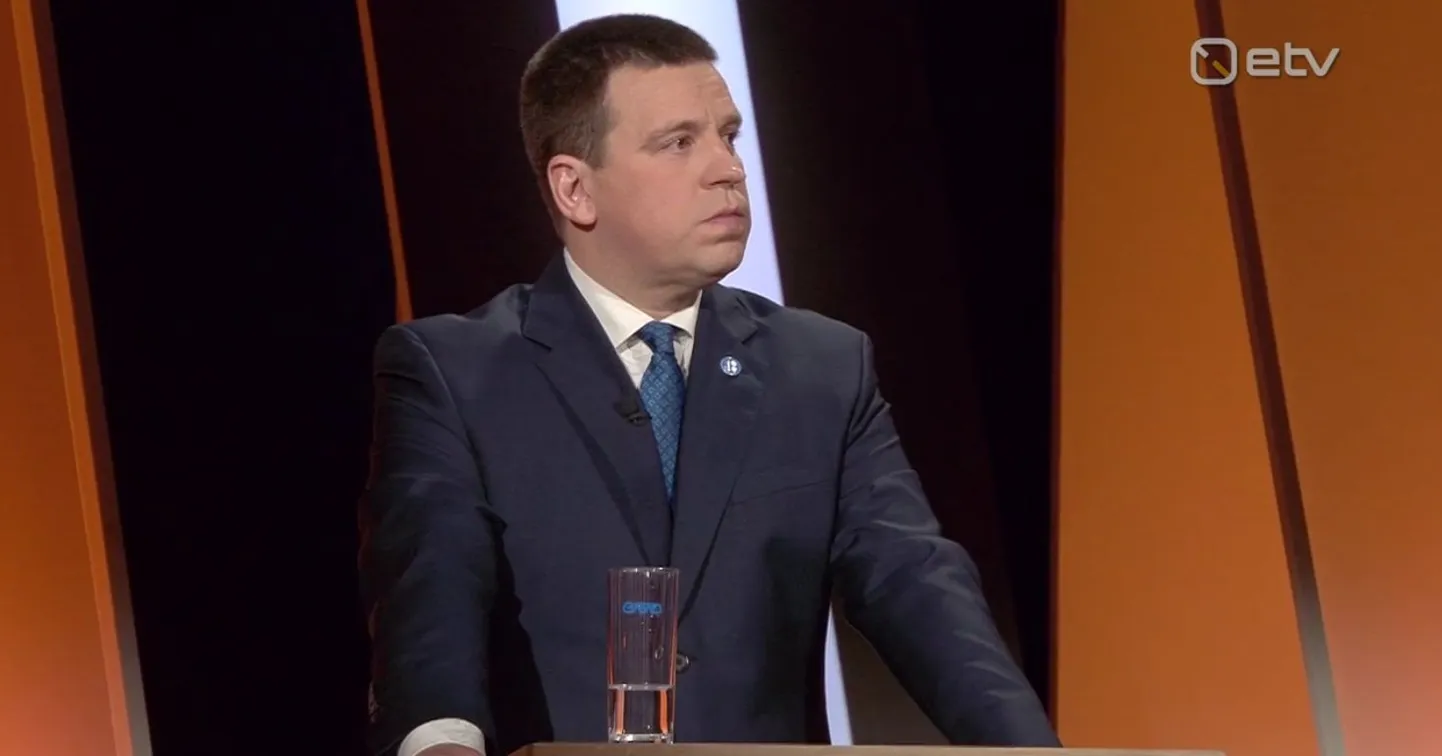 Jüri Ratas ETV peaministrikandidaatide debatis.