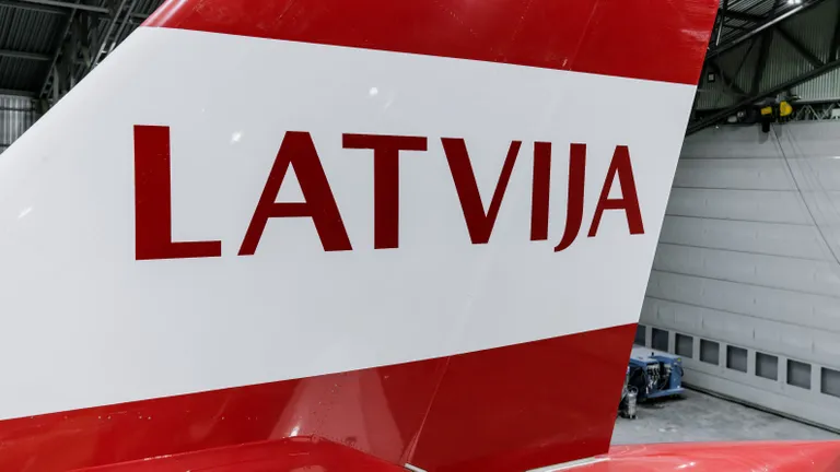 Самолёт airBaltic олимпийской сборной Латвии