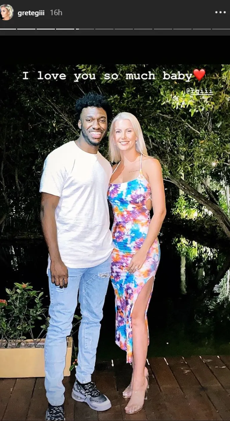 Grete Griffin ja Robert Griffin III Mehhikos. «Ma armastan sind nii väga, kallis,» kirjutas eestlanna postituse juurde.