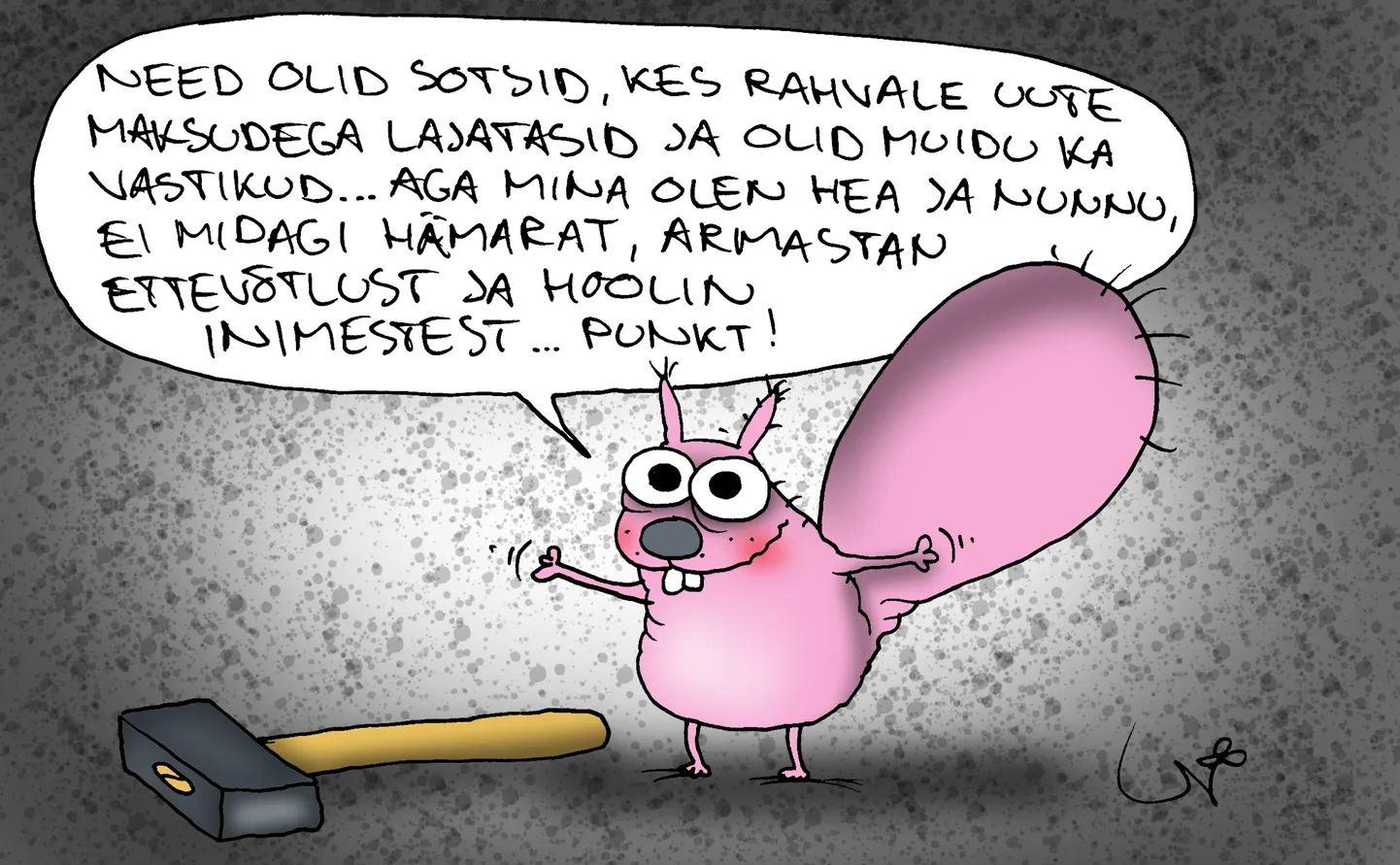 Urmas Nemvalts joonistab.
