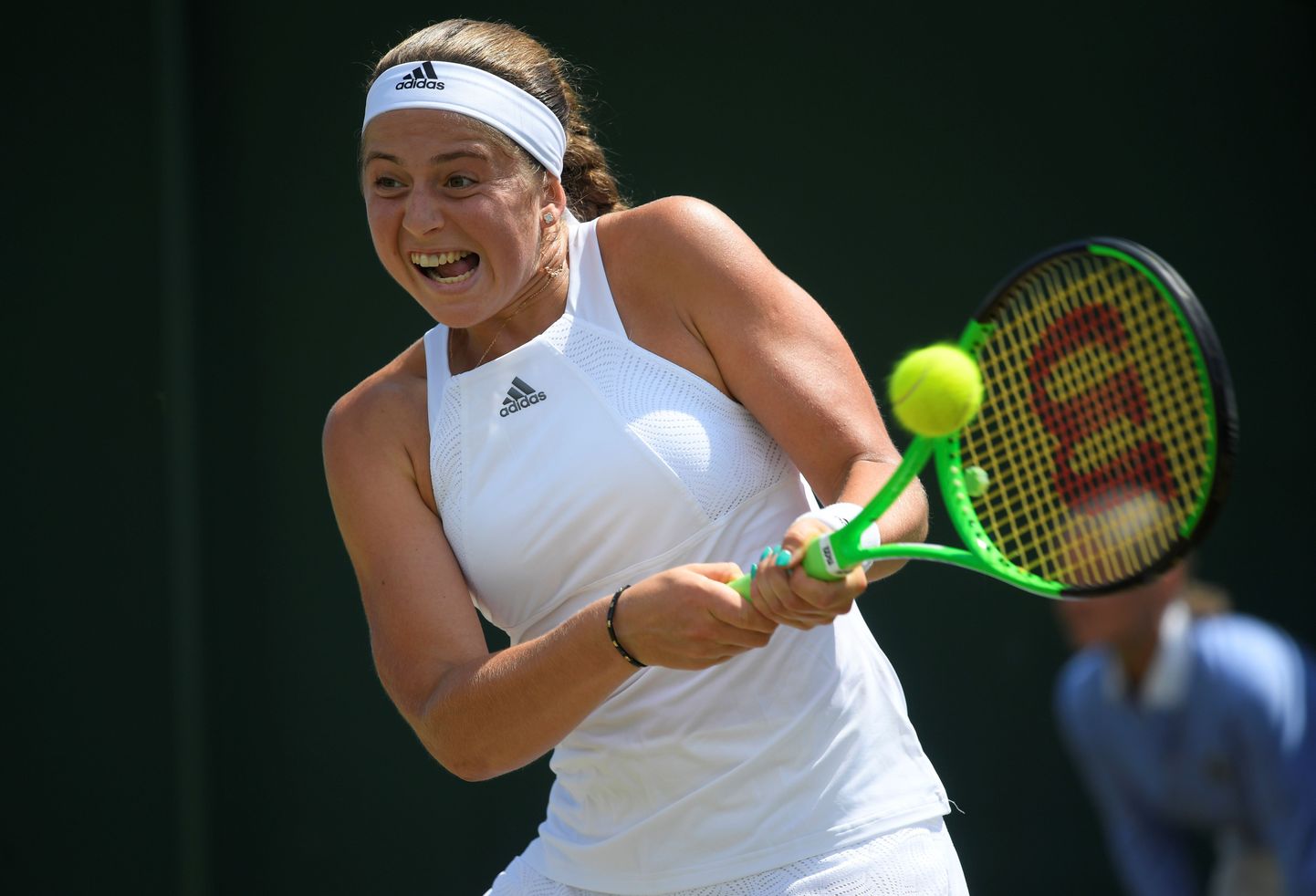 Jelena Ostapenko Wimbledoni tenniseturniiri neljandas ringis.