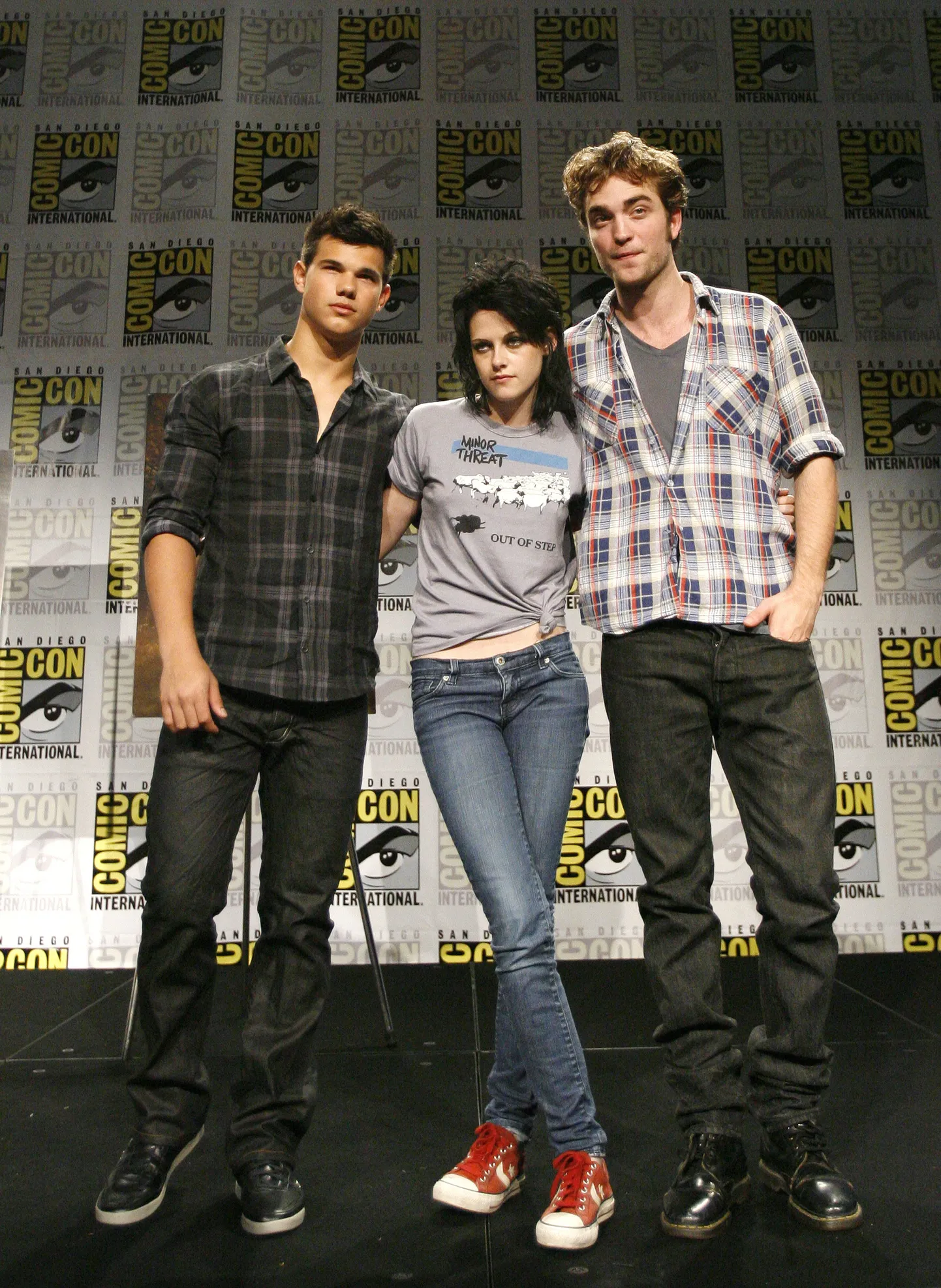 «Videviku»-saaga peaosatäitjad (vasakult): Taylor Lautner, Kristen Stewart ja Robert Pattinson