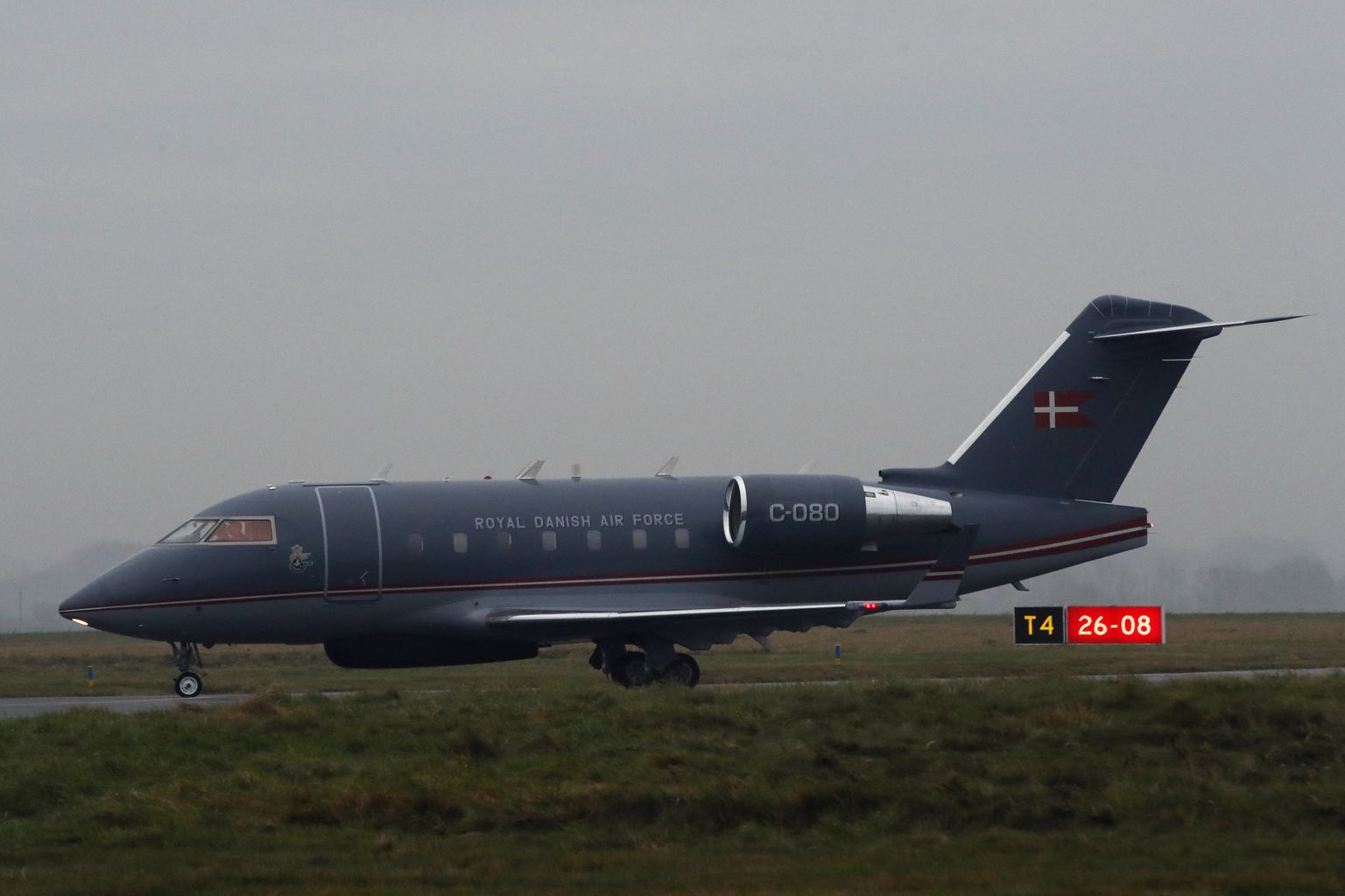 A Bombardier CL-600-2B16 Challenger 604.