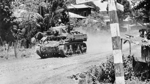 Postimees 1945. aastal: sõda Vaiksel ookeanil: Inglise vägede sissetungimine Rangooni