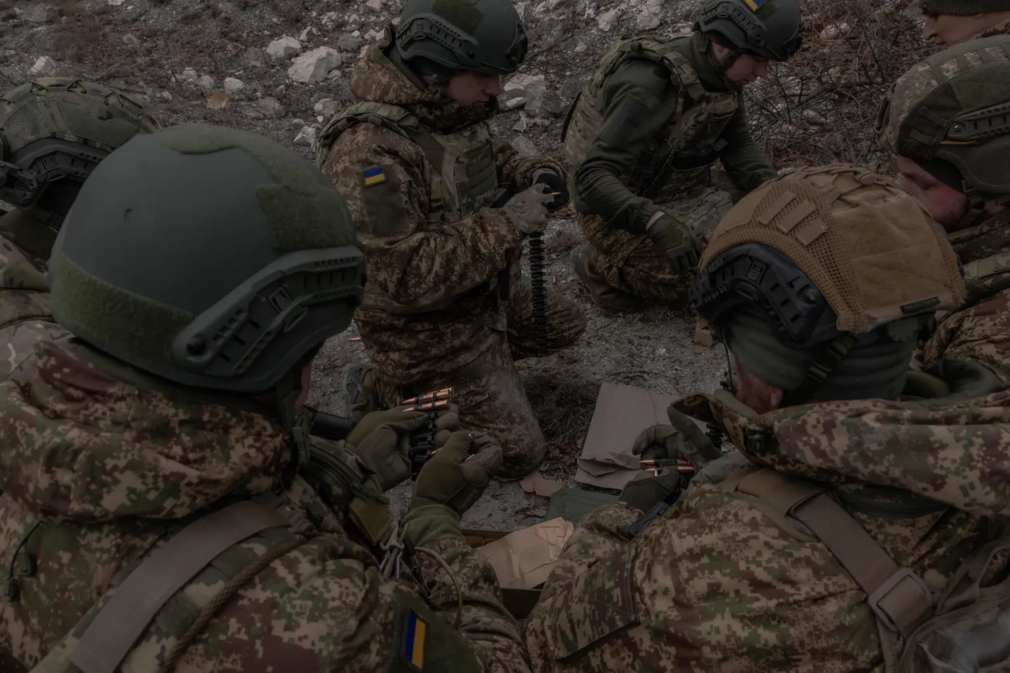 Ukraina Azovi brigaadi sõdurid õppusel Donetski oblastis.