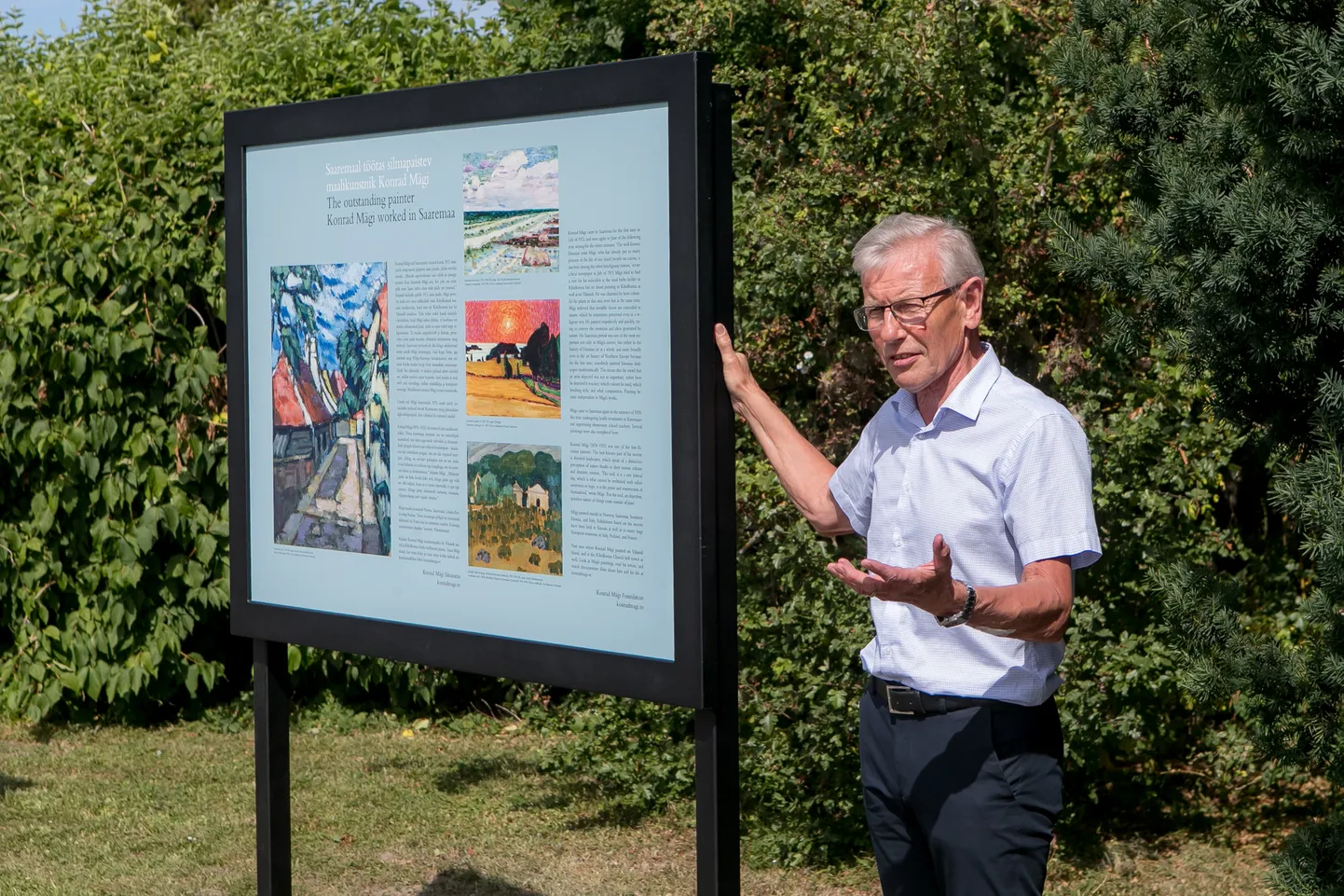 Stendi avamisel rääkis kunstnikust tema suur austaja, kollektsionäär Enn Kunila.