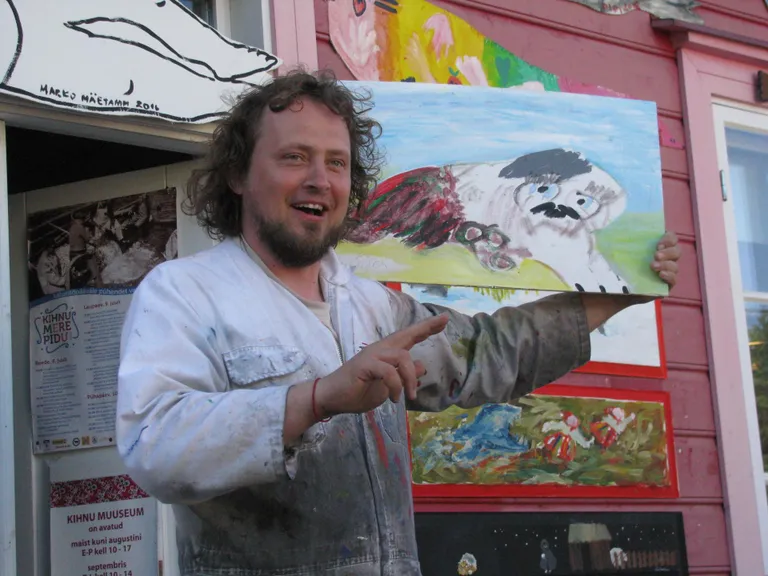 Kunstnik Jaak Visnap Kihnu saarel.