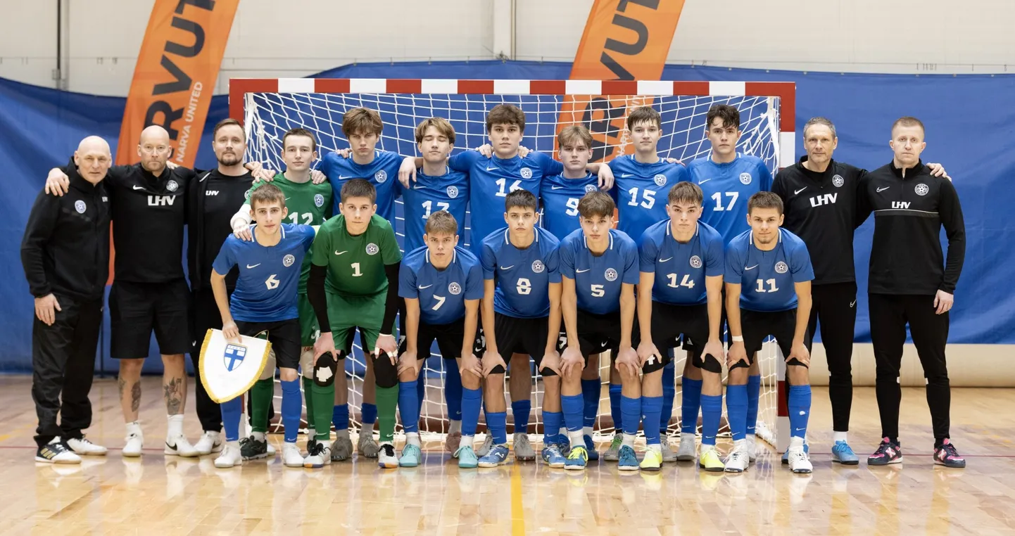 Eesti noormeeste U19 saalijalgpallikoondisest moodustavad üle poole Ida-Virumaa jalgpallurid.