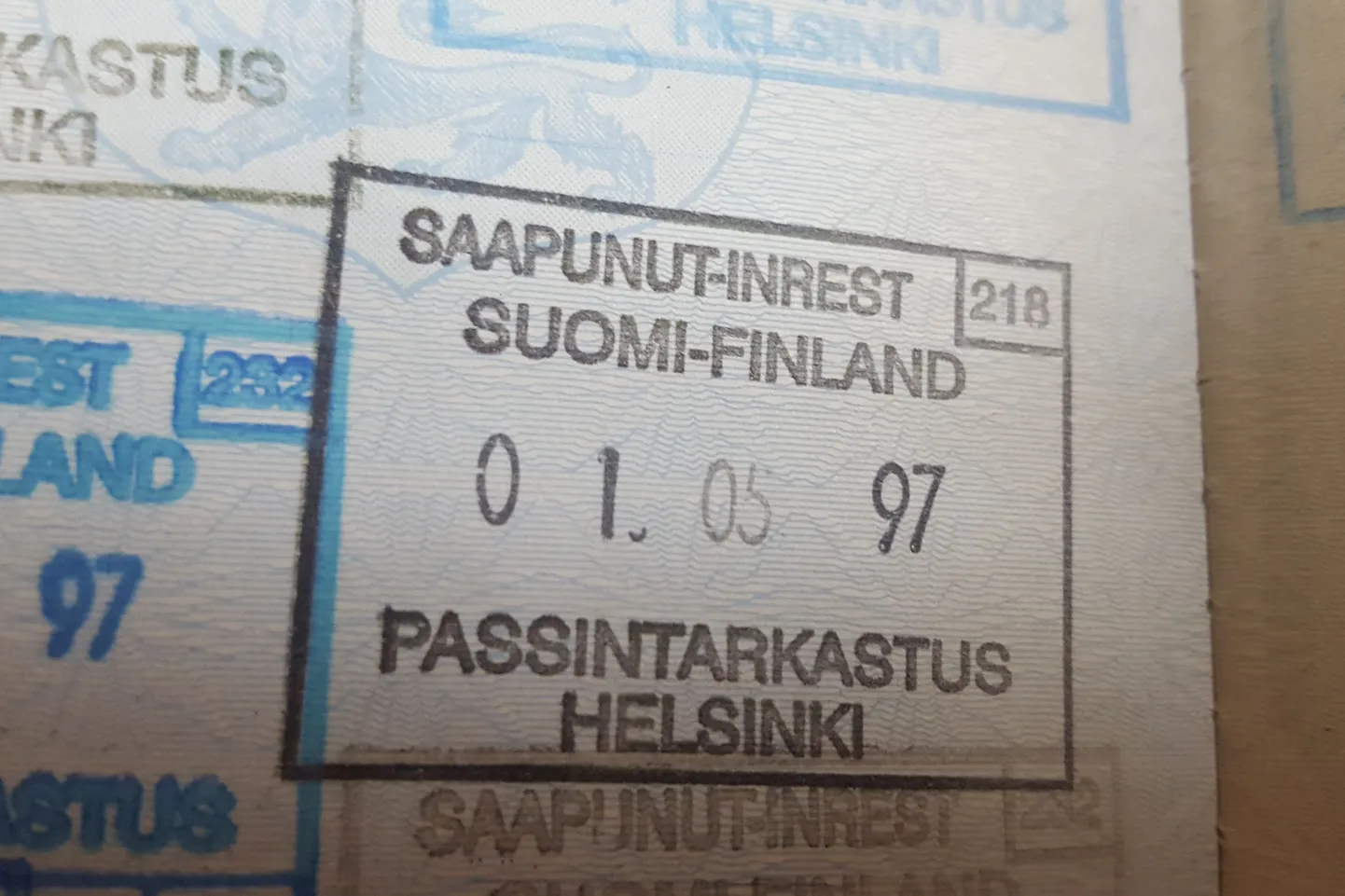Ajalooline tempel Eesti kodaniku passis – 1. mai 1997
