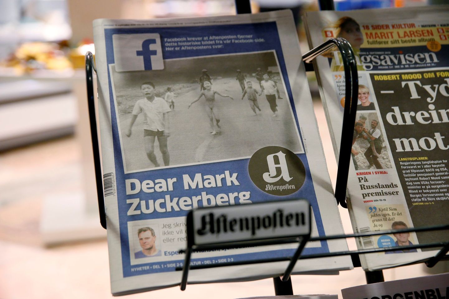 Norra suurim päevaleht Aftenposten avaldas reedel avaliku kirja Mark Zuckerbergile, kus süüditas sotsiaalmeedia keskkonda Facebook sõnavabaduse rikkumises.