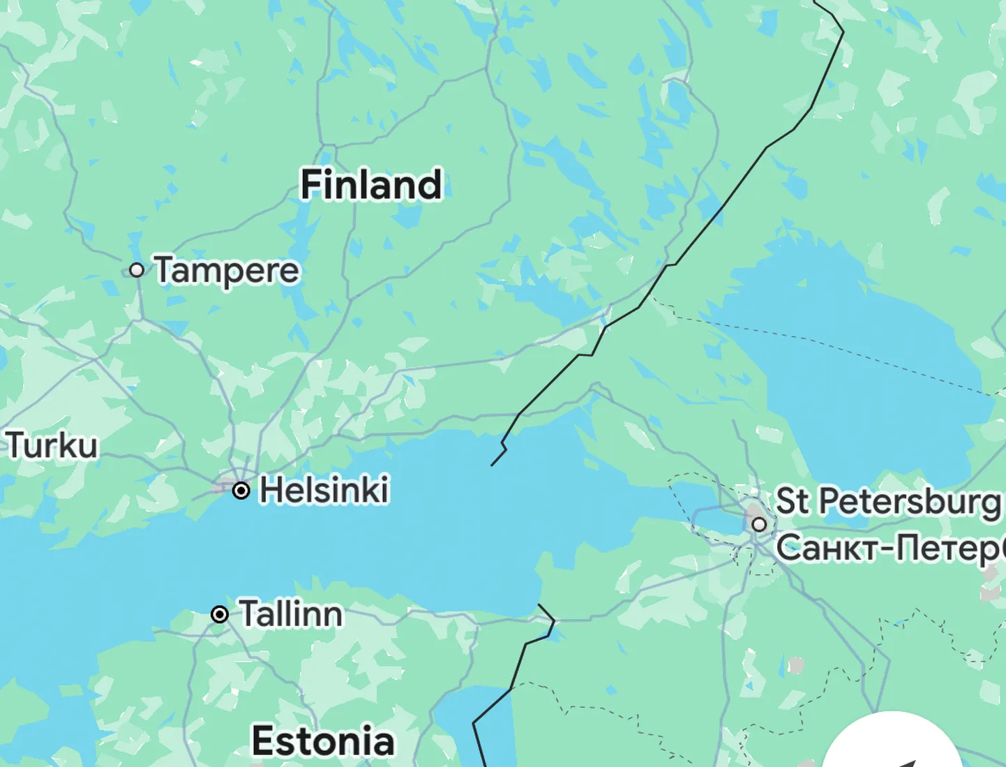 The Gulf of Finland.