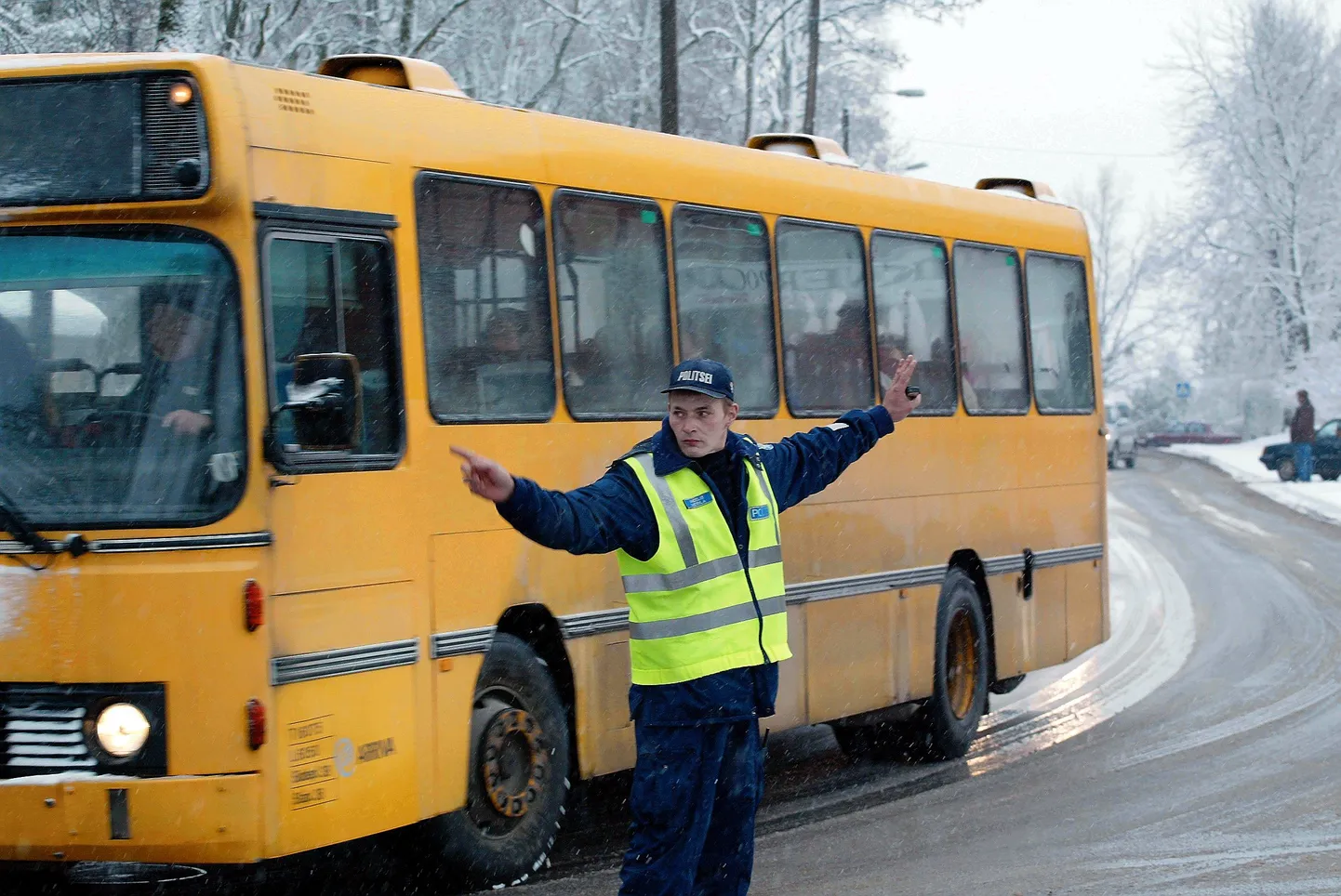 Bussid on libedusega jännis. Foto on illustratiivne.