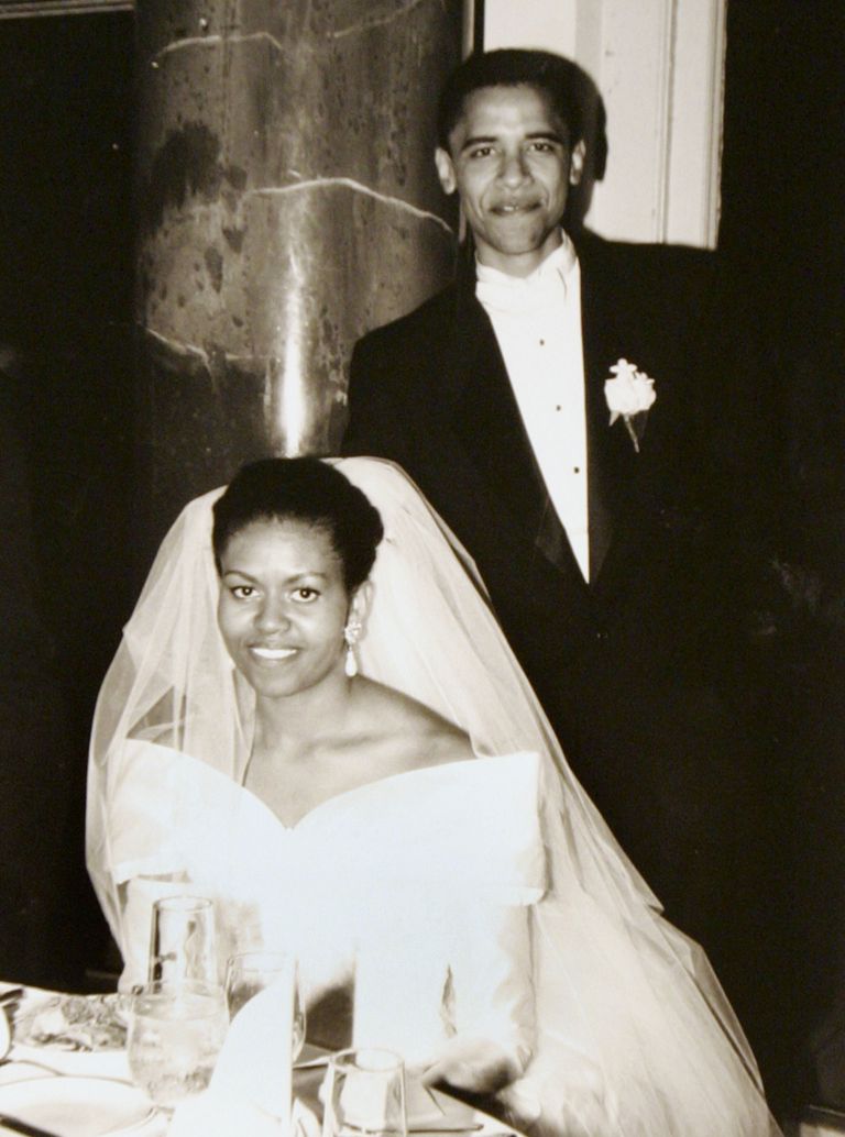 Barack Obama ja ta naine Michelle Obama oma pulmapäeval 18. oktoobril 1992 Chicagos