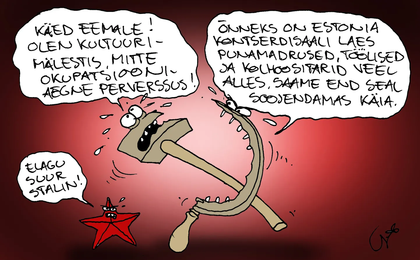 Urmas Nemvalts joonistab.