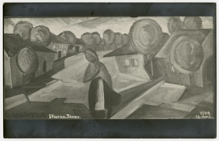 Jaan Vahtra. Tänav. Võru. U 1923. Õli