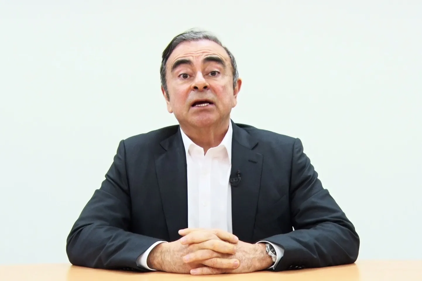 Jaapanis vahistatud autofirma Nissan endine juht Carlos Ghosn 9. aprillil avaldatud videos.