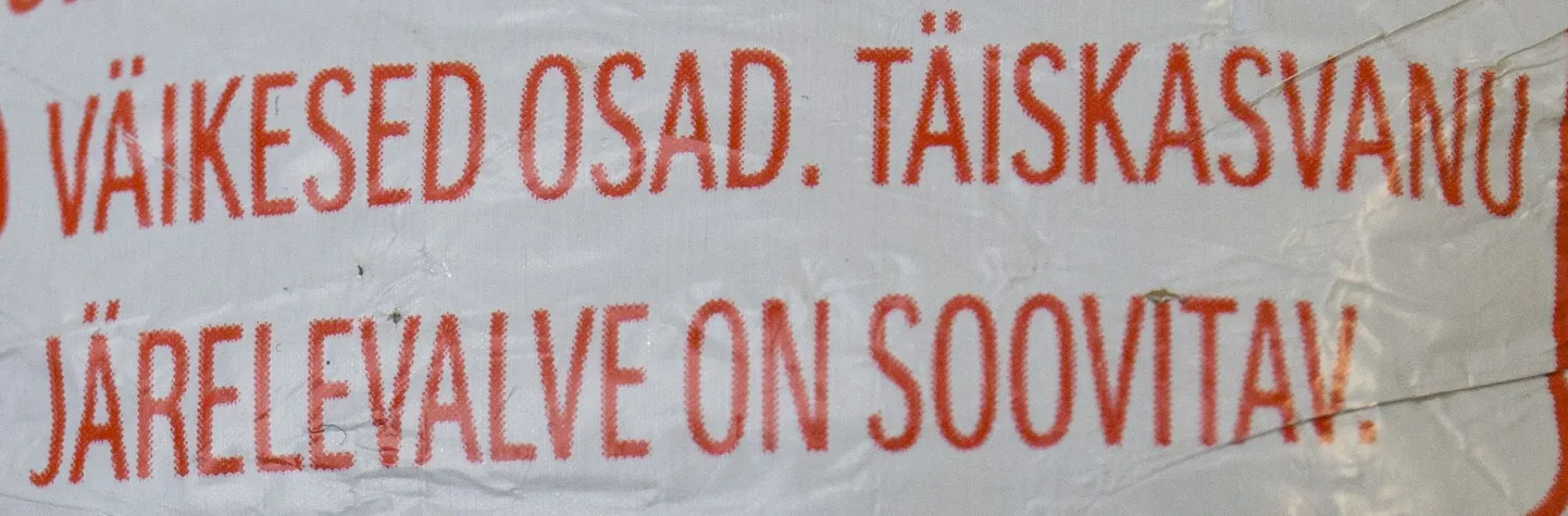 Hoiatus ühel Eestis müüdaval tootel.
