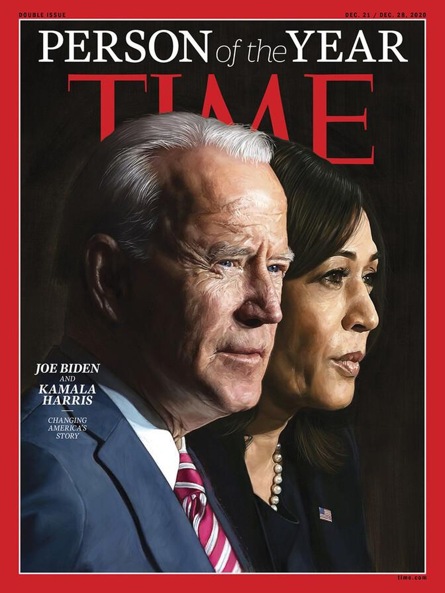 Ajakiri Time nimetas aasta inimeseks eelmisel nädalal USA presidendi ametisse vannutatud Joe Bideni ja asepresidendi kohale asunud Kamala Harrise.