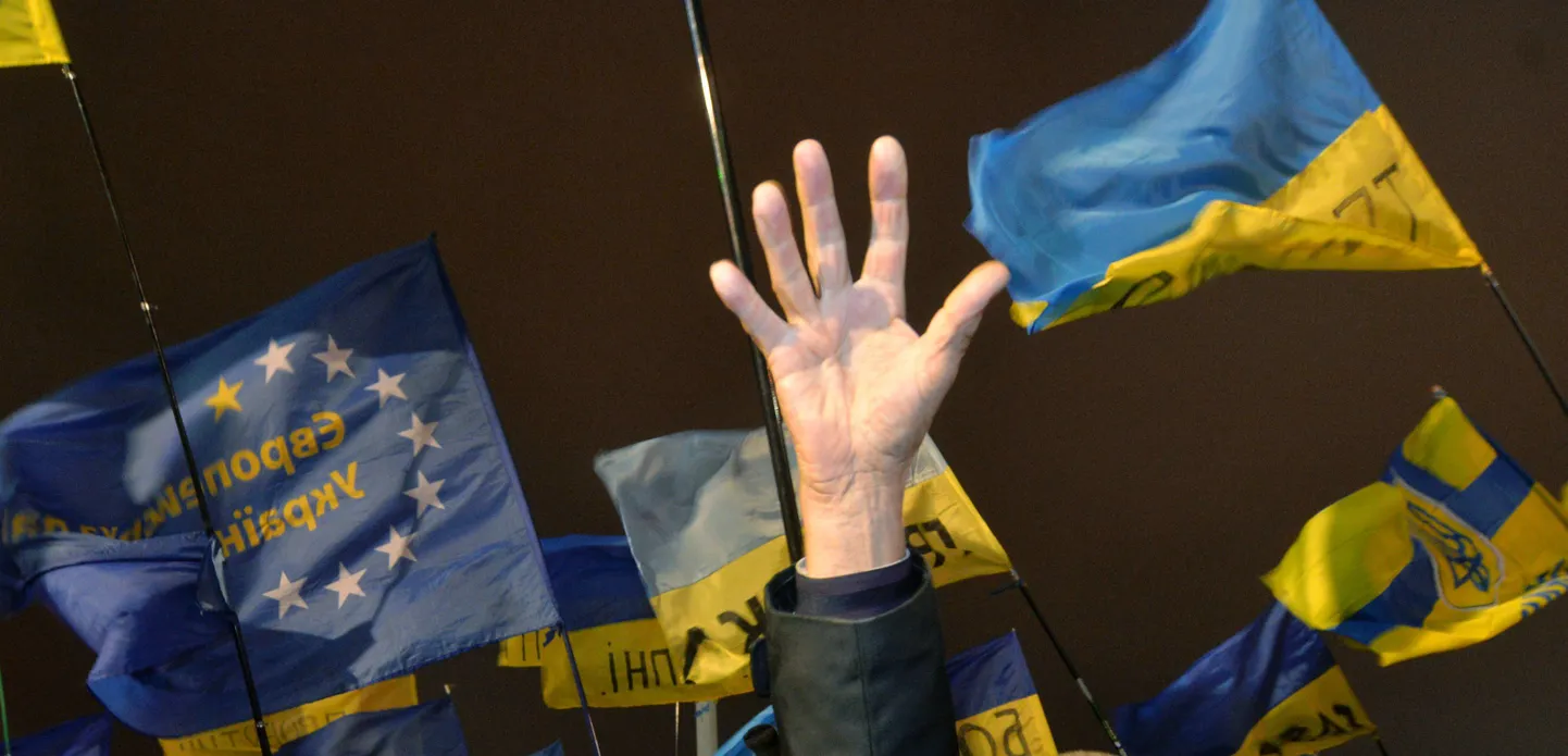 Euroopa-meelsed protestijad Kiievis.