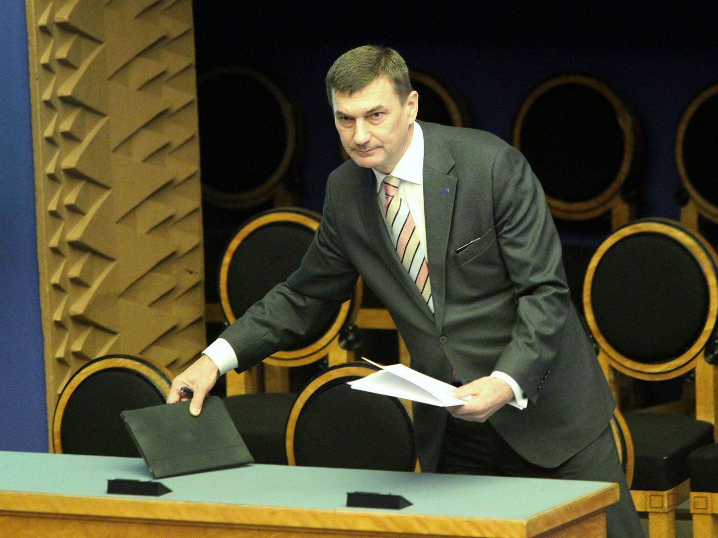 Peaminister Andrus Ansip riigikogus