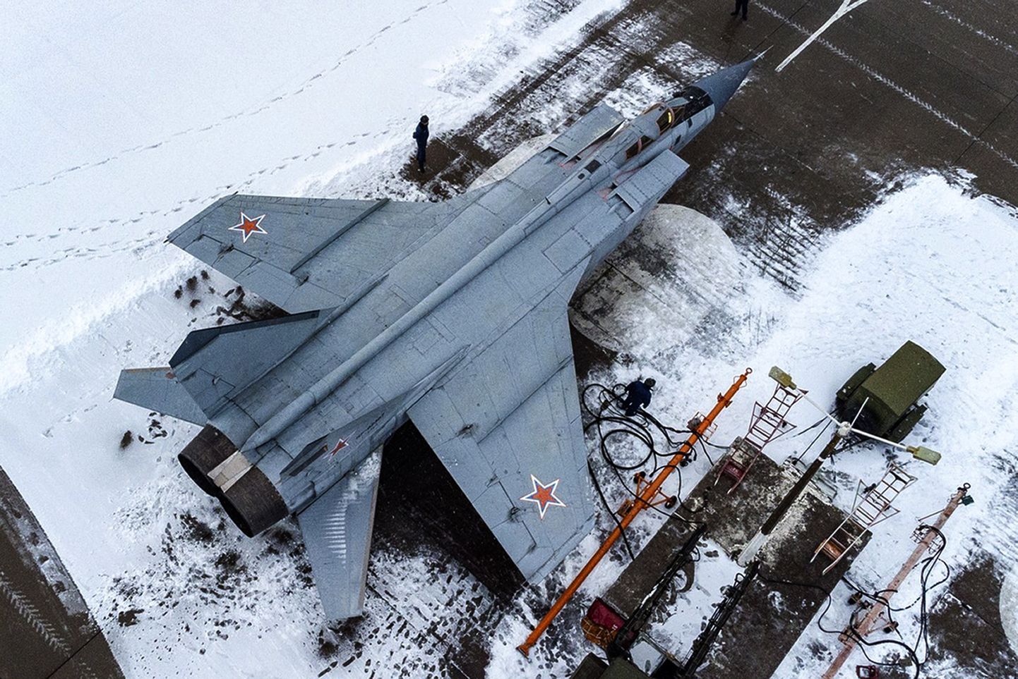 Упавший самолет "МиГ-31"