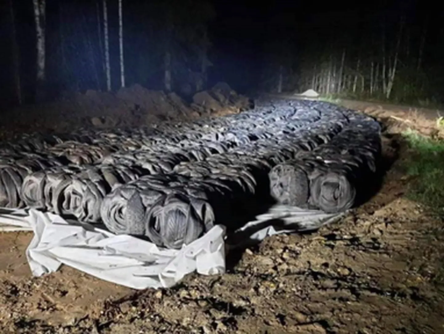 Гора покрышек в Тапа.