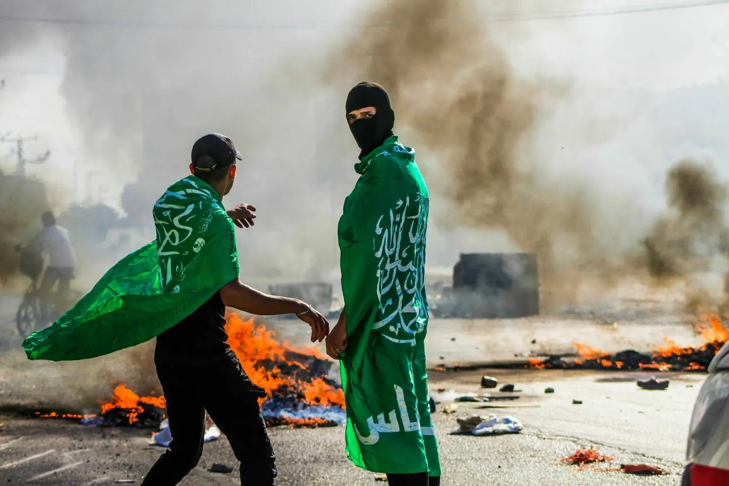 Palestiinlaste korraldatud tänavarahutused 13. oktoobril Läänekaldal Nabluses. 