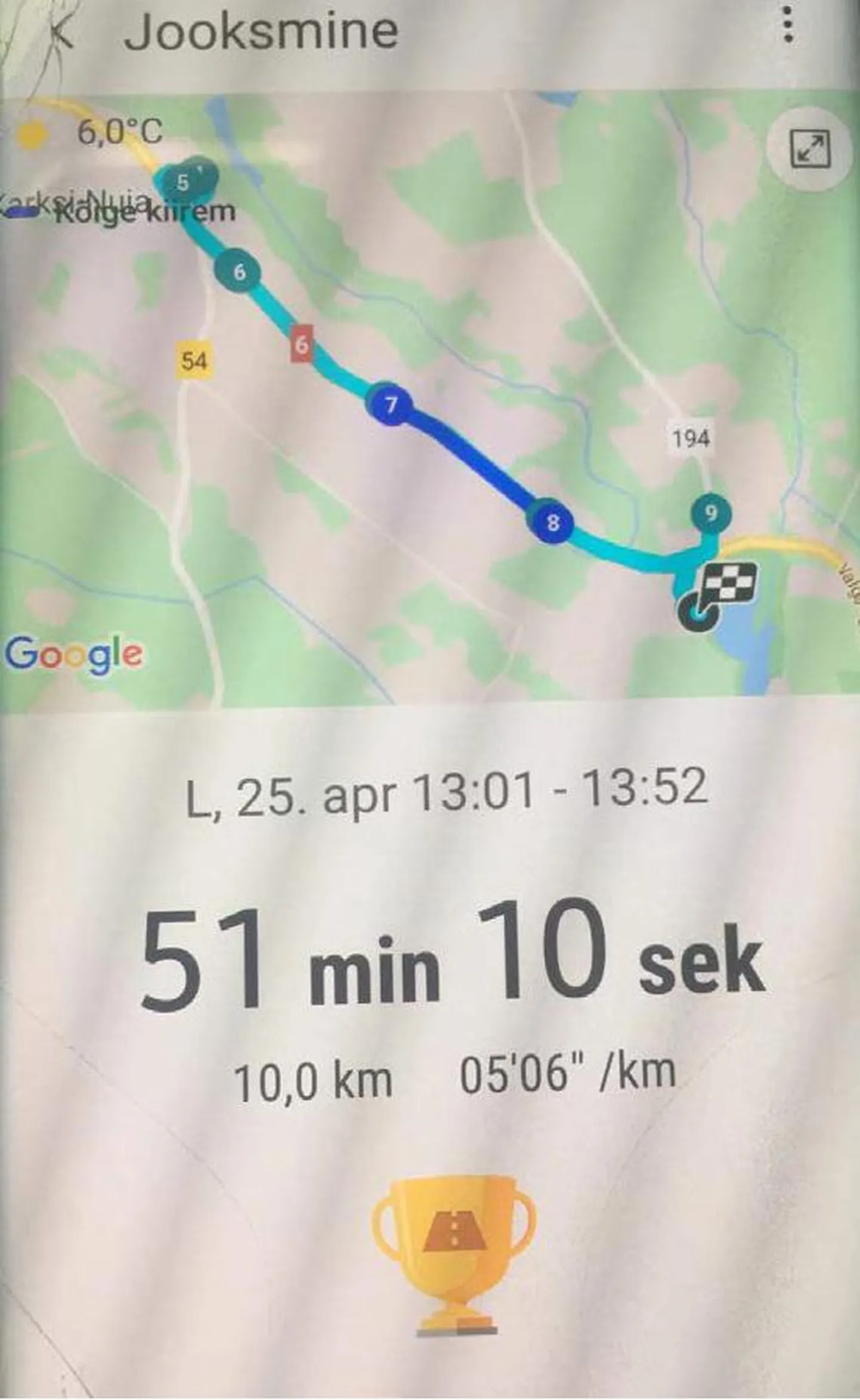 Tänavusel Karksi-Nuia maanteejooksul osalejatel tuli ise aeg ja distants üles märkida.