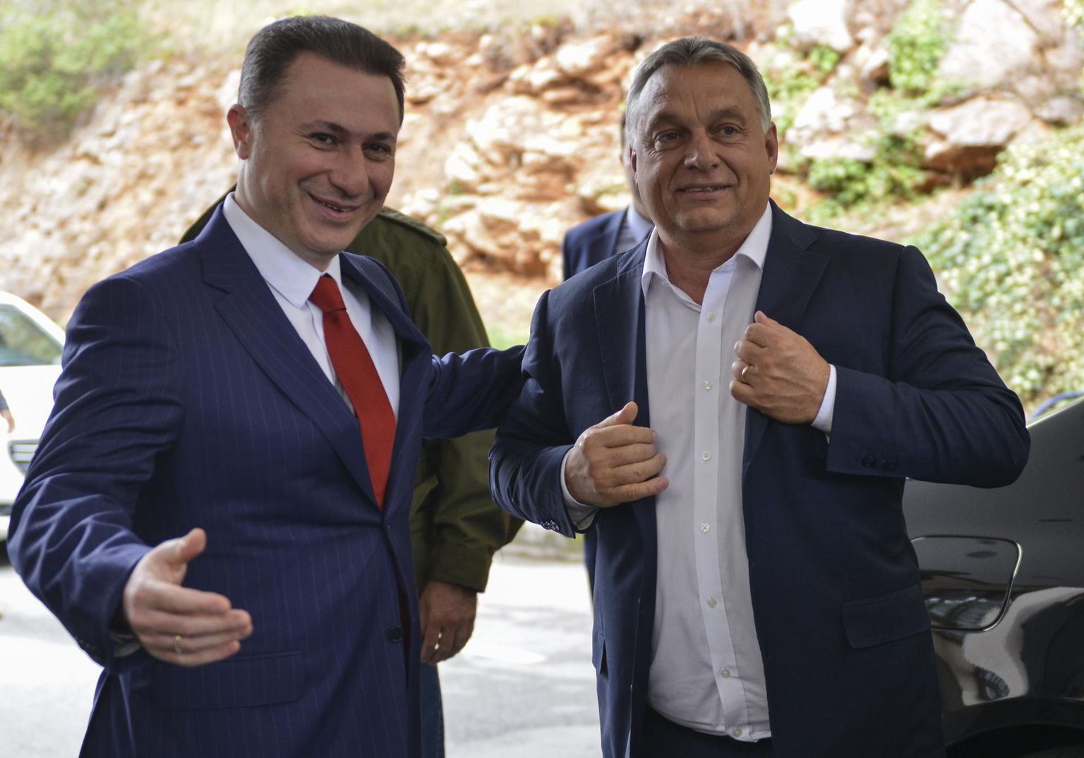 Vanad semud: Makedoonia endine peaminister Nikola Gruevski (vasakul) ja Ungari valitsusjuht Viktor Orbán.