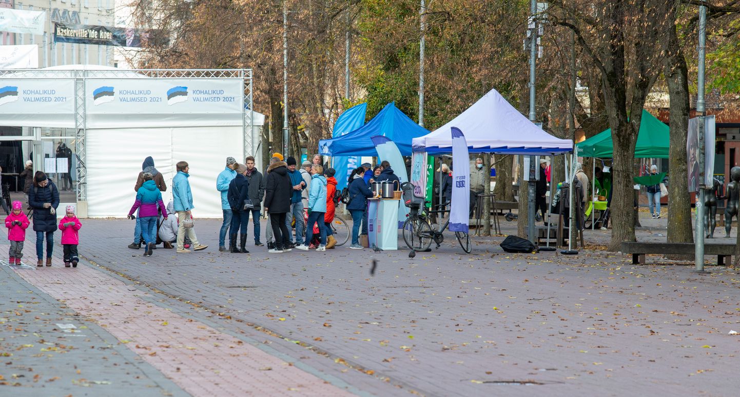 Предвыборная кампания в Тарту. Иллюстративное фото.