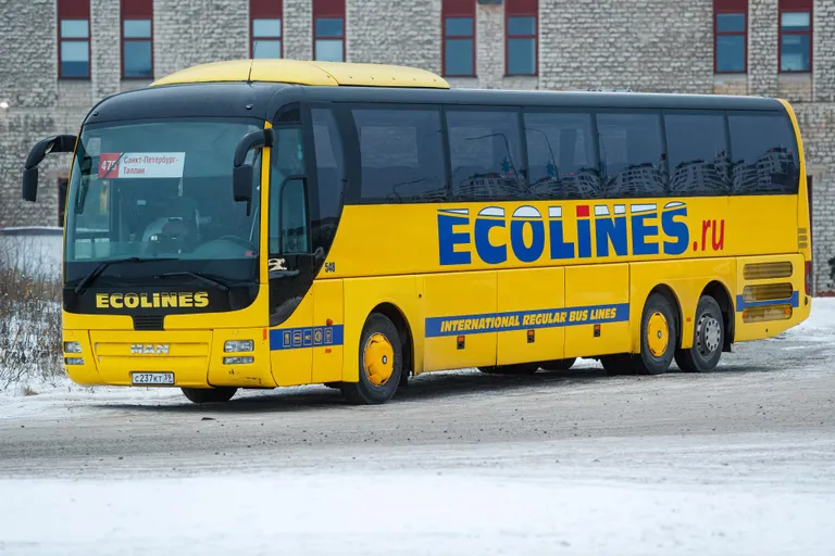 Автобус Ecolines, который ездит между Таллинном и Санкт-Петербургом.