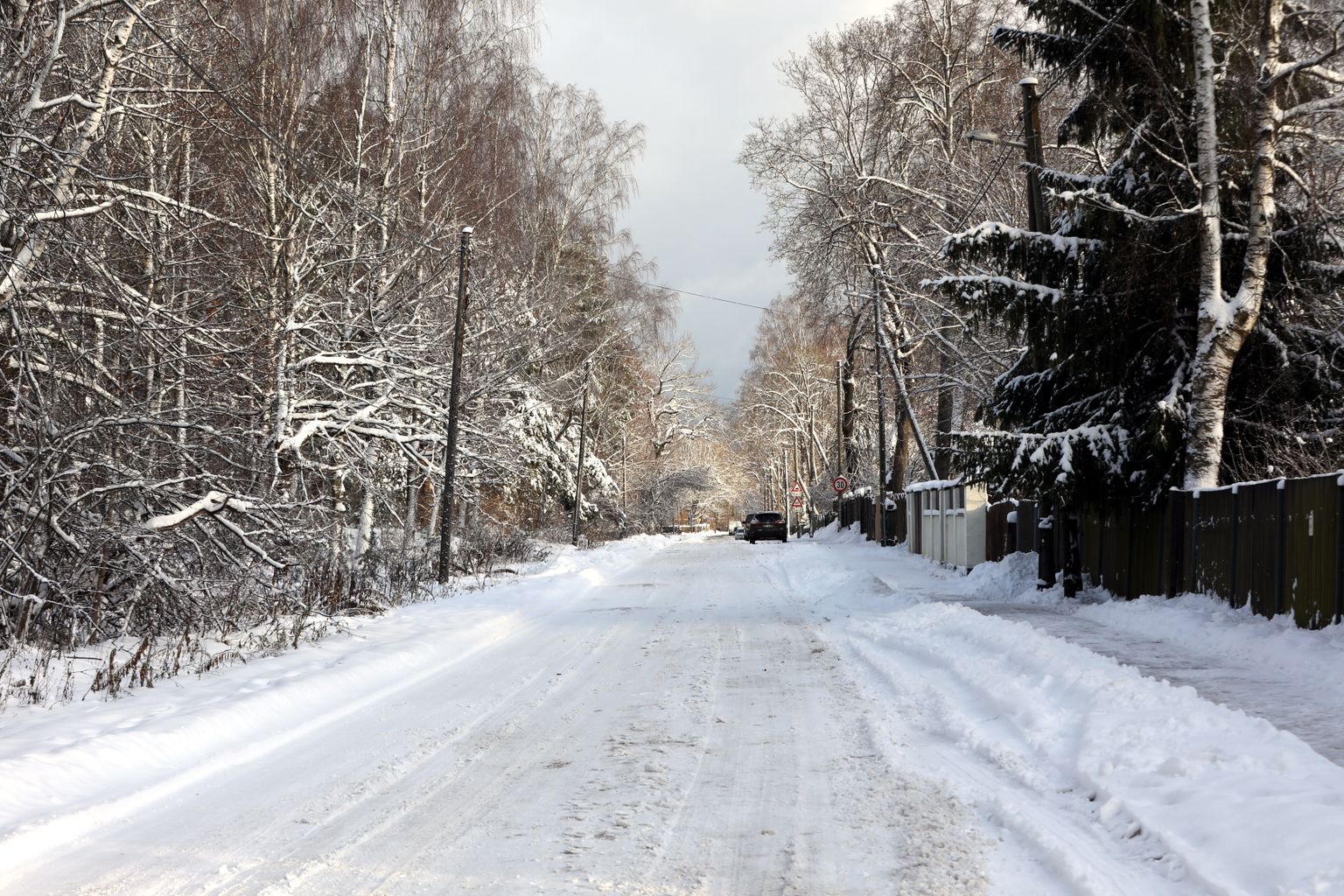 Улица Шампетера зимой.