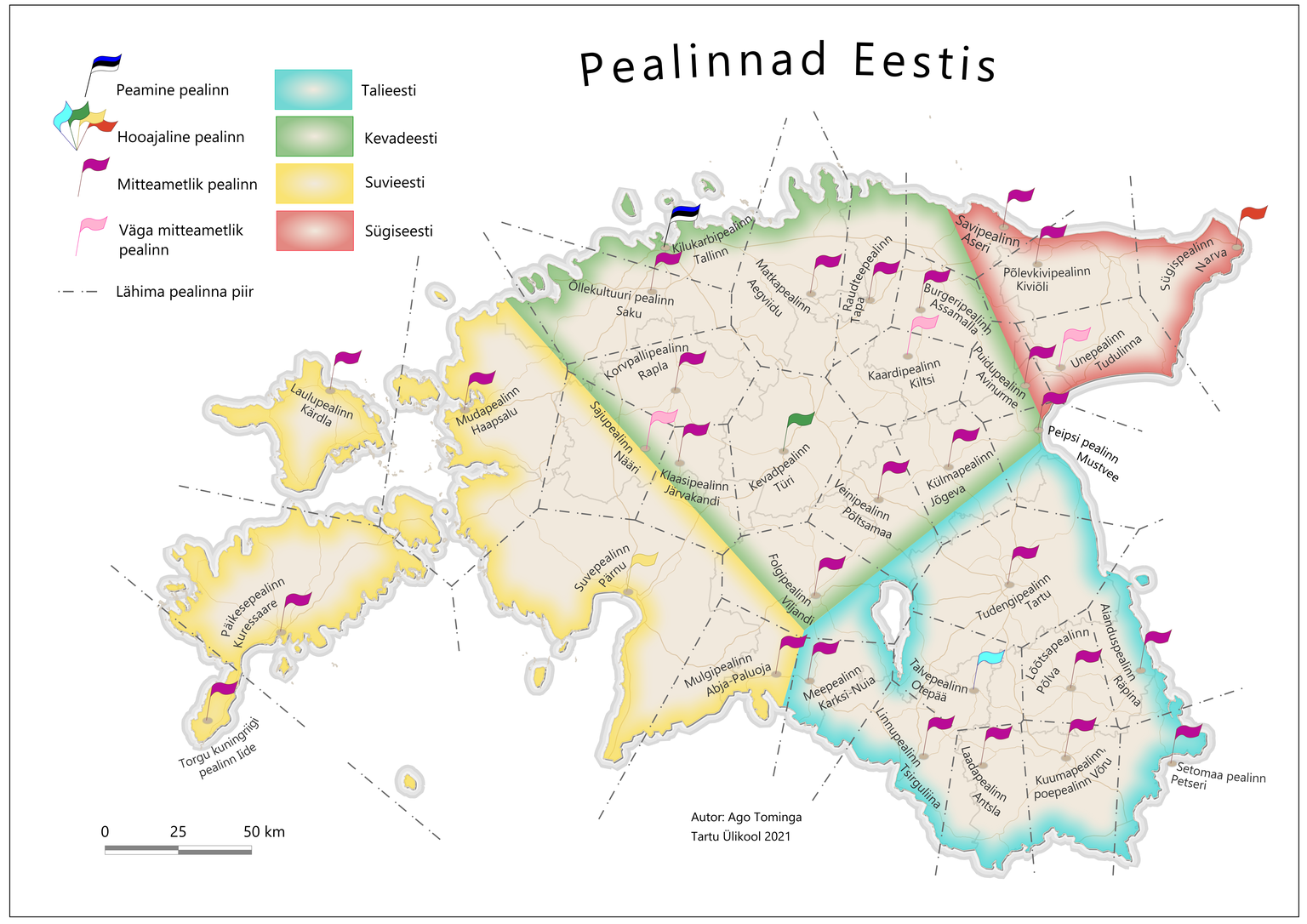 Pealinnad üle Eesti. FOTO: Ago Tominga