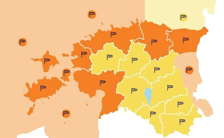 Keskkonnaagentuur andis tugeva tuule pärast kogu Eestile hoiatuse.