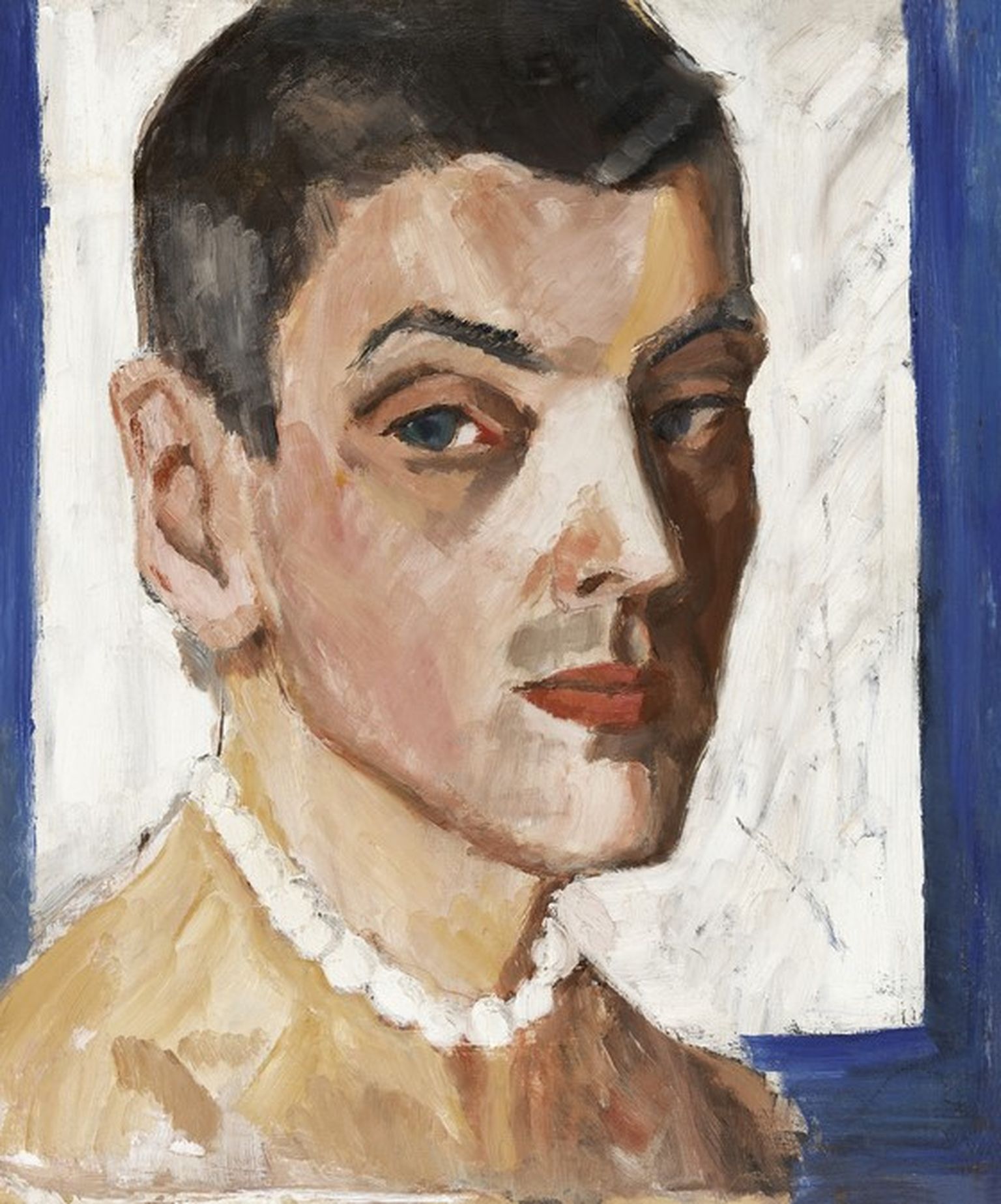 Karl Pärsimägi. Autoportree pärlitega. U 1935. Eesti Kunstimuuseum