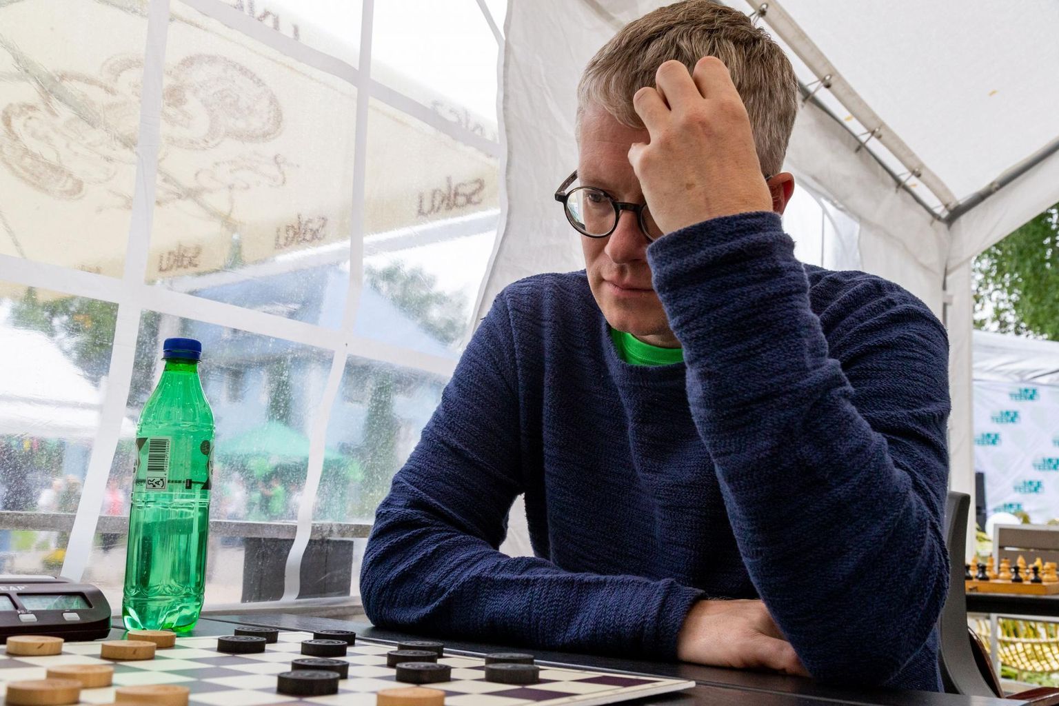 Riigihalduse minister Janek Mäggi Keskerakonna suvepäevadel. 