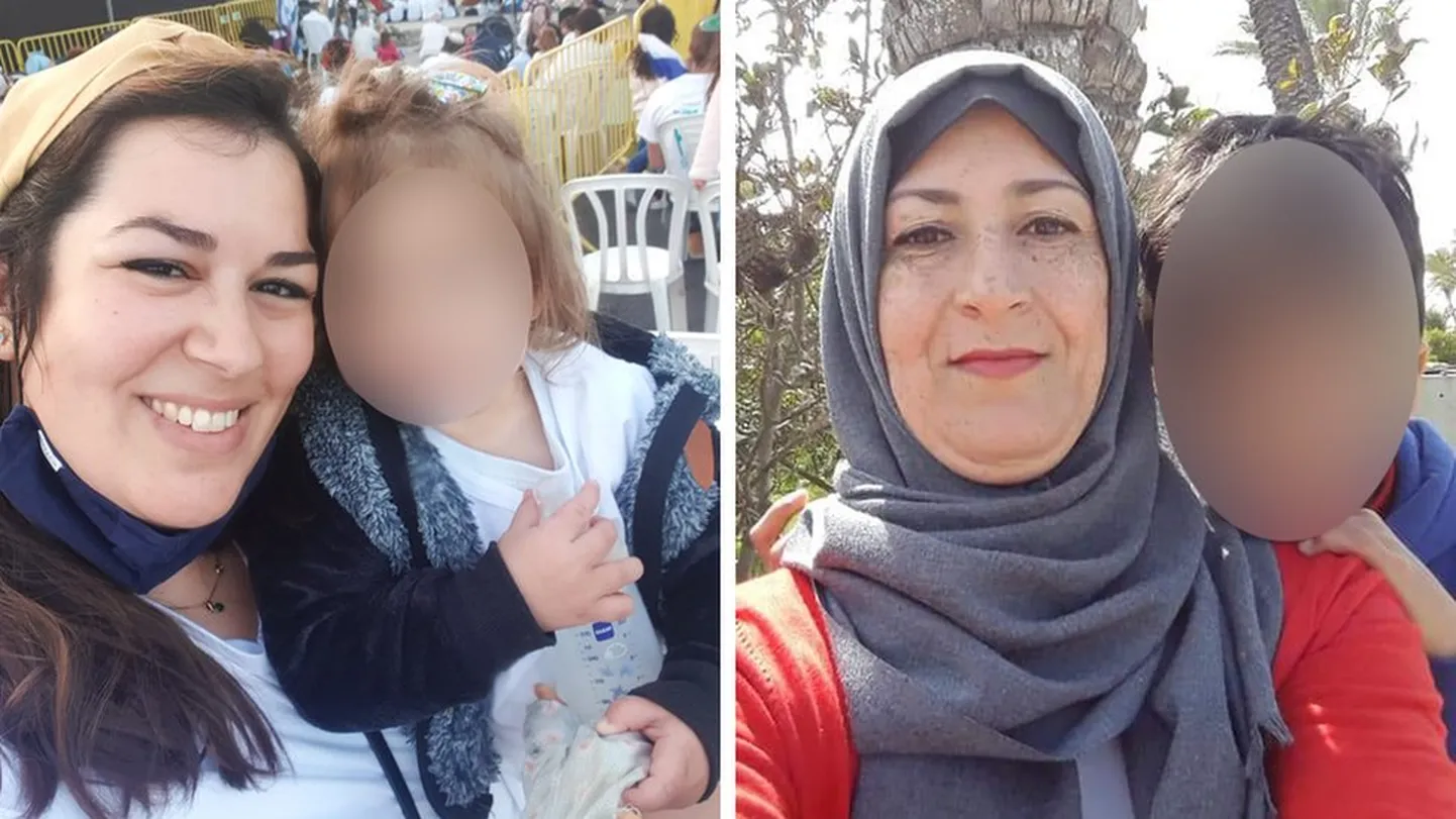 Това Леви (слева) и Наджва Шейх-Ахмад ищут способы защитить своих детей в то время, как противостояние сторон усиливается