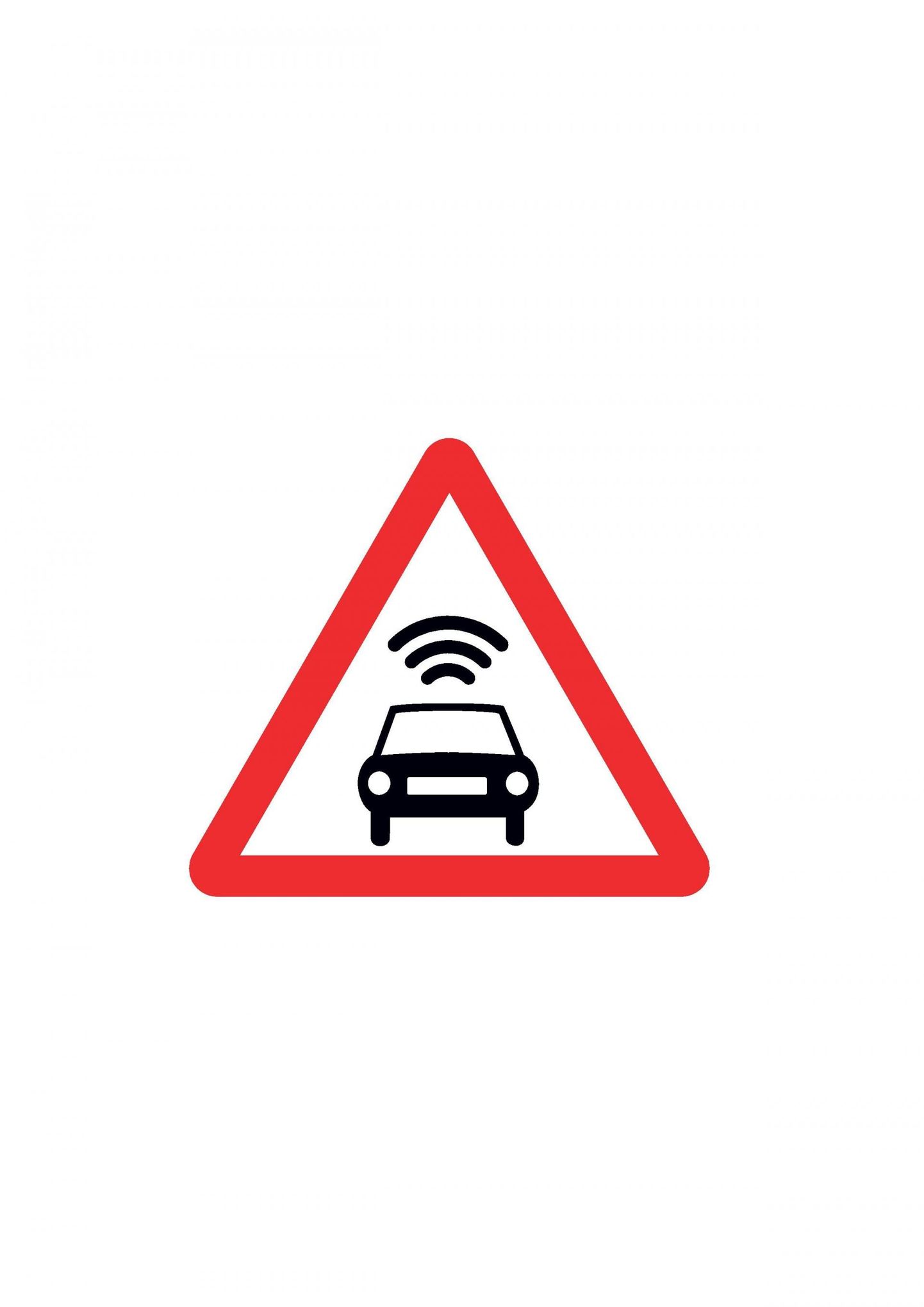 Испытательный отрезок для автоматизированных автомобилей. Предупредительный знак будет сообщать о приближении к отрезку дороги, где испытывают беспилотные автомобили.