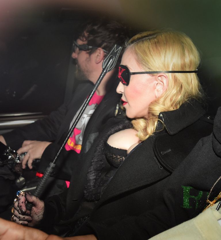 Madonna arrives for a Q&A at the MTV head office in London.