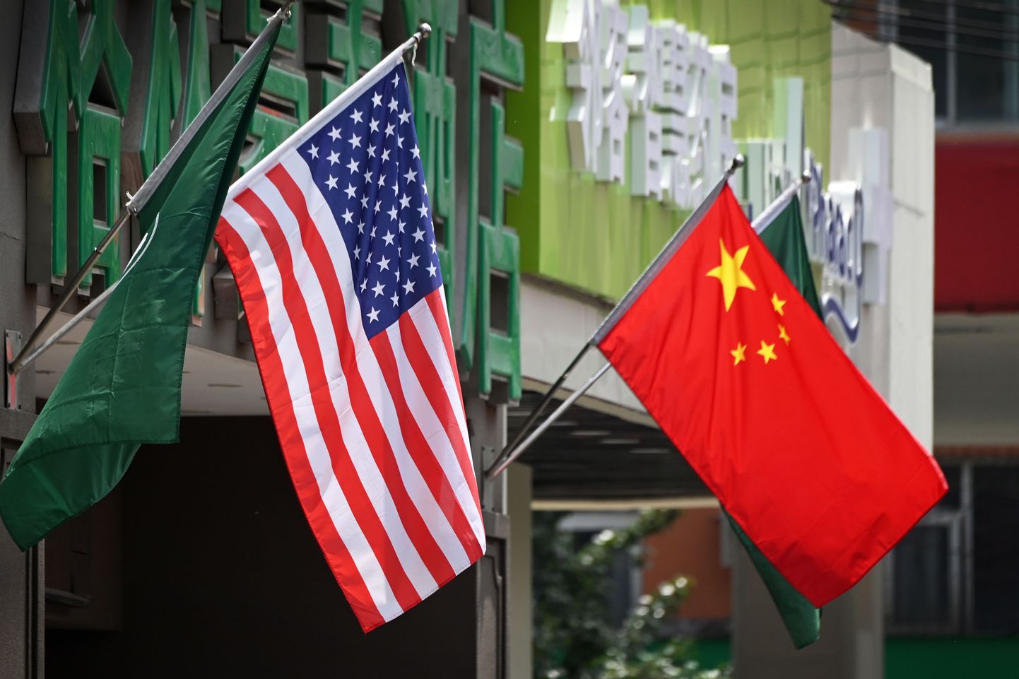USA ja Hiina lipud. Foto on illustratiivne.