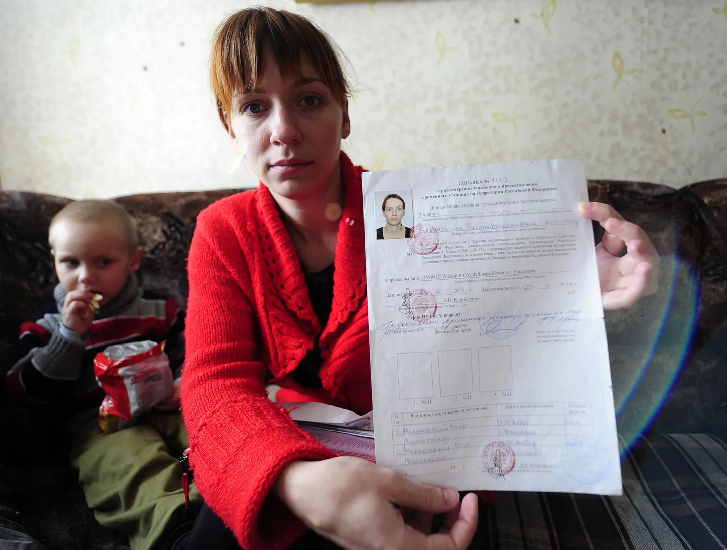 Ida-Ukrainast pärit pagulane Venemaal.