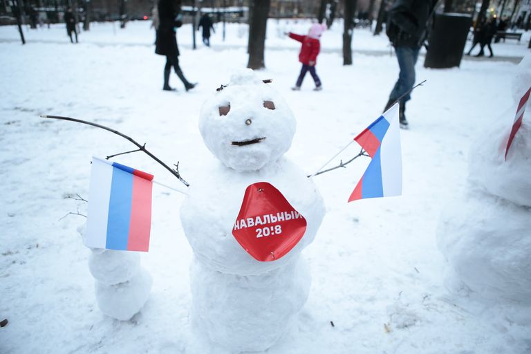 «Navalnõi 2018» lumememm Moskvas.
